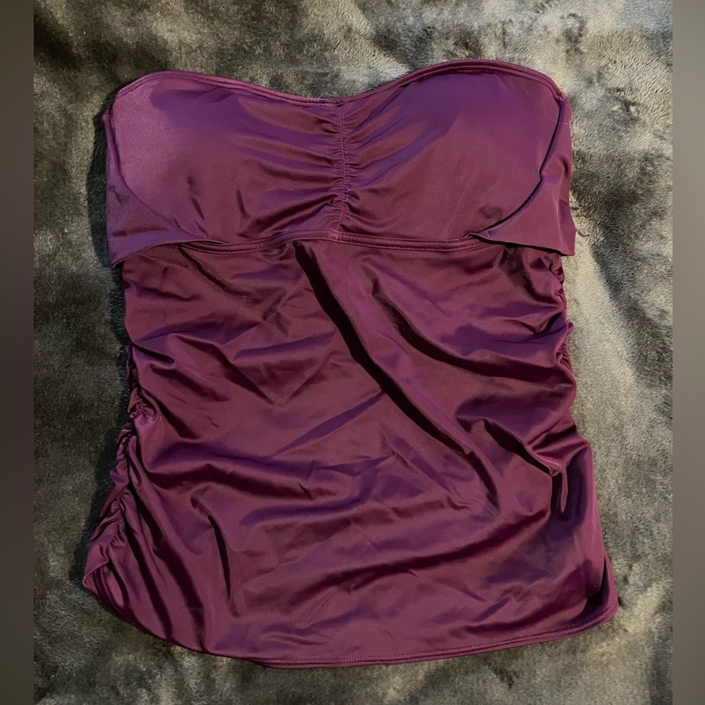 Wine Color Tankini Top